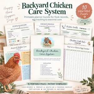 Backyard Chicken Care System, Flock Records, Egg Tracker (Digital Download)