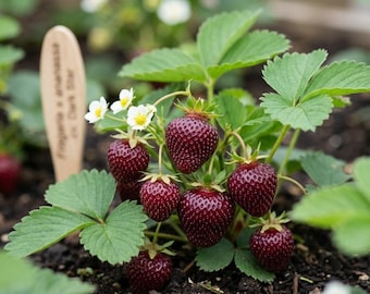 Purple Wonder Strawberry Seeds – Extra Sweet GMO-Free Strawberry Fruit Seeds (25 Seeds)