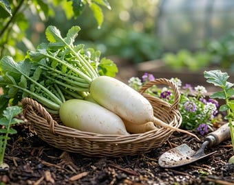 Korean Radish Seeds 30 | Cheong Du Hybrid Kimchi Radish for Garden