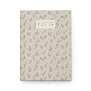 Juniper Sprigs Hardcover Journal, Evergreen Notebook, Woodland Stationery, Nature Lover Gift