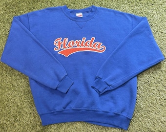 Bluza męska z haftowanym logo Soffe Florida University Gators z lat 90. z okrągłym dekoltem, LG
