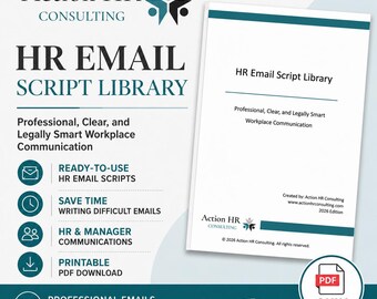 Bibliotheek HR e-mailscripts | E-mailsjablonen werknemer en manager | Gids voor werkplekcommunicatie | Pdf-download