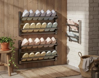 Kein Bohrer Wand Schuhregal | Badezimmer Pantoffelhalter | klebender Schuh-Organizer | Tür Schuhaufbewahrung | Wasserdichter Wäschetrockner