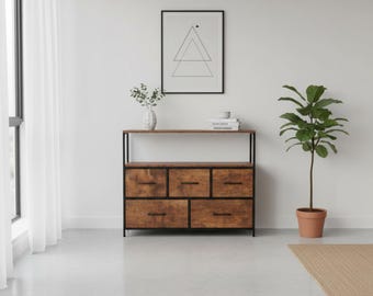 TV Stand with 5 Drawers