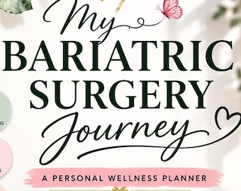 Bariatric Surgery Journal | Weight Loss Tracker, Pre-Op Post-Op Planner (PDF Download)