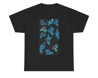Grafisch T-shirt skateboarden DUNK Retro Cali LA ART zwaar katoenen T-shirt uniseks