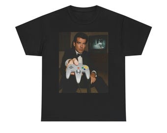 Goldeneye Graphic T Shirt Vintage Game Funny Bond Unisex Heavy Cotton Tee