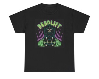 Deadlift grafische T-shirt Funny Reaper GYM Gear Unisex zwaar katoenen T-shirt