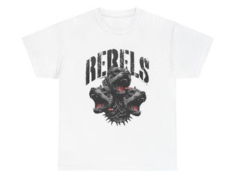 Grafisch T-shirt Rebels Pitbulls Vintage uniseks zwaar katoenen T-shirt