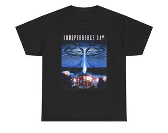 Independence Day T shirt Retro Movie Poster Aliens Will Smith 90s Unisex