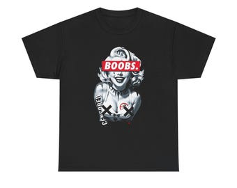 Boobs Graphic T Shirt NEW ADULT Heavy Cotton Tee