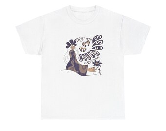 Drift Into Calmness Art Graphic T Shirt NEW ADULT Unisex Heavy Cotton Tee