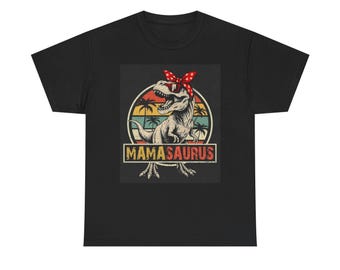 Mamasaurus Grafisch T-shirt Funny Mom Jokes Leuke Unisex Zwaar Katoenen T-shirt