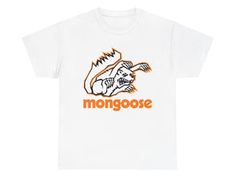 Mongoose BMX Tshirt logo Bicycles 90s Toys R Us Unisex Heavy Cotton Tee