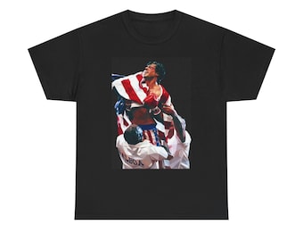 Rocky graphic T-shirt vintage film boksen retro uniseks zwaar katoenen T-shirt