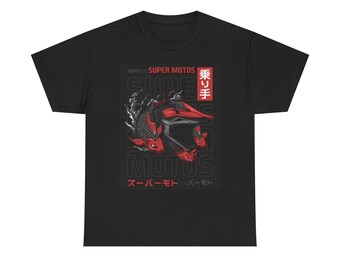 Grafisch T-shirt Supermoto Motorfietsen Racefietsen Zwaar katoenen uniseks T-shirt