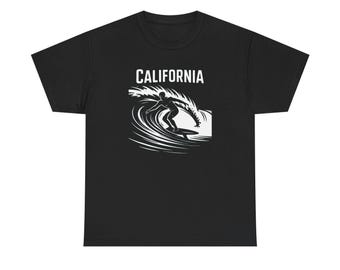カリフォルニア サーフィン グラフィック Tシャツ ヘビーコットンTシャツ