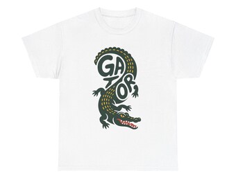 Alligator Graphic T Shirt Unisex Heavy Cotton Tee
