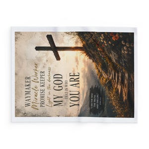 Couverture croisée Miracle Worker Waymaker | Jeté en polaire avec écriture religieuse
