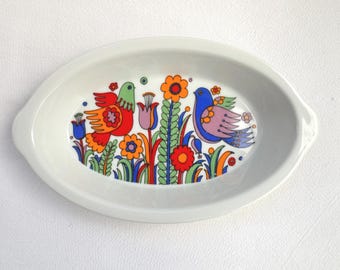 Vintage Mid Century Modern Royal Crown Paradise Au Gratin Dish