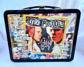 Vintage Metal Sex Pistols Lunch Box with Thermos
