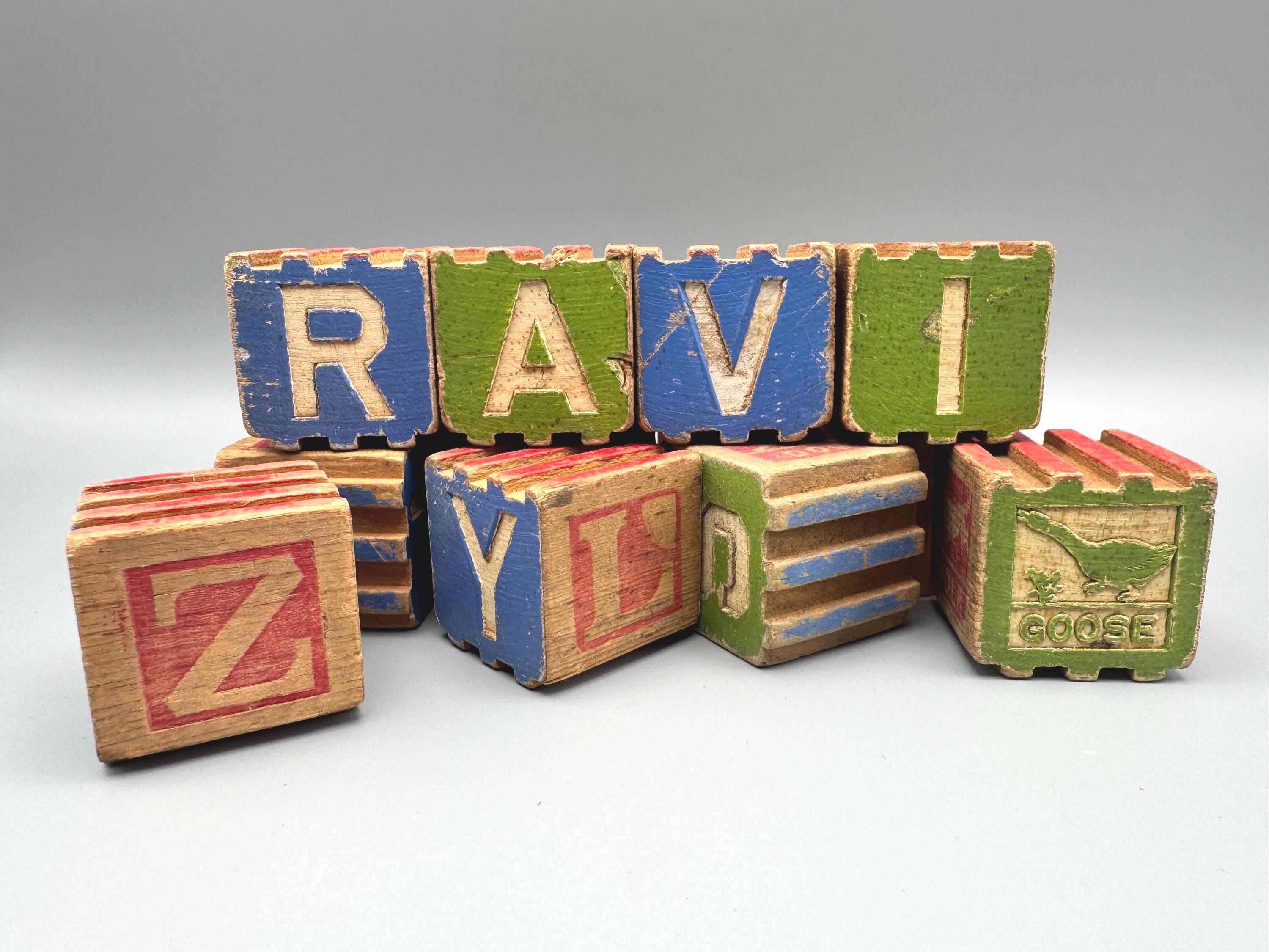 Antique Alphabet Blocks - Etsy