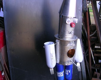 Home made tin man birdhouse approx. 24" to 30" tall you put together simple