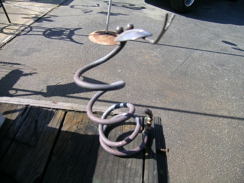 Metal Snake Rattle Recycled Metal Yard Art Rattle Snake for Garden Decor or ??? - Etsy