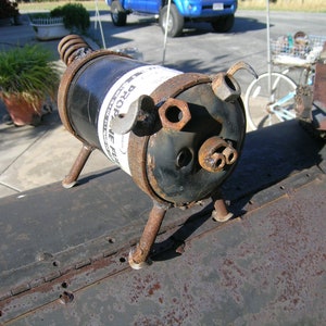 Propane Schwein aus recycelter Propane Flasche Metall Meter Kunst oder Garten Dekor