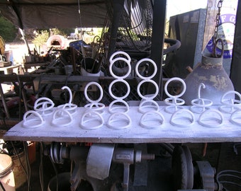 Hand made chess set recycled garage door springs 32 pieces 16 each black & white