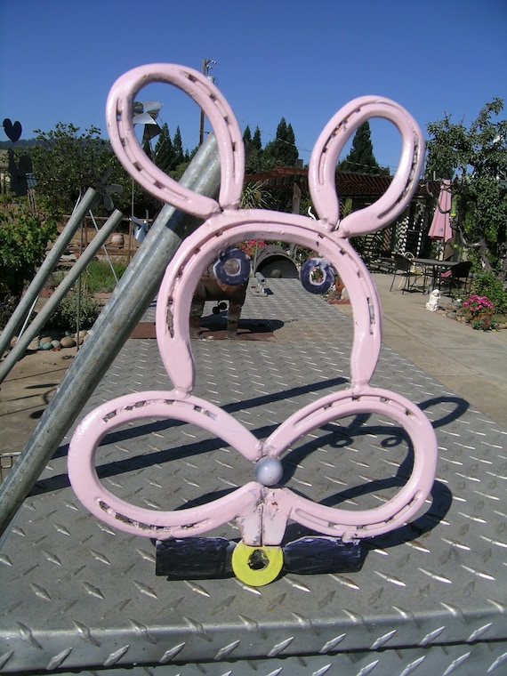 Hand Made Horse Shoe Rabbit Approx. 12x12 - Etsy
