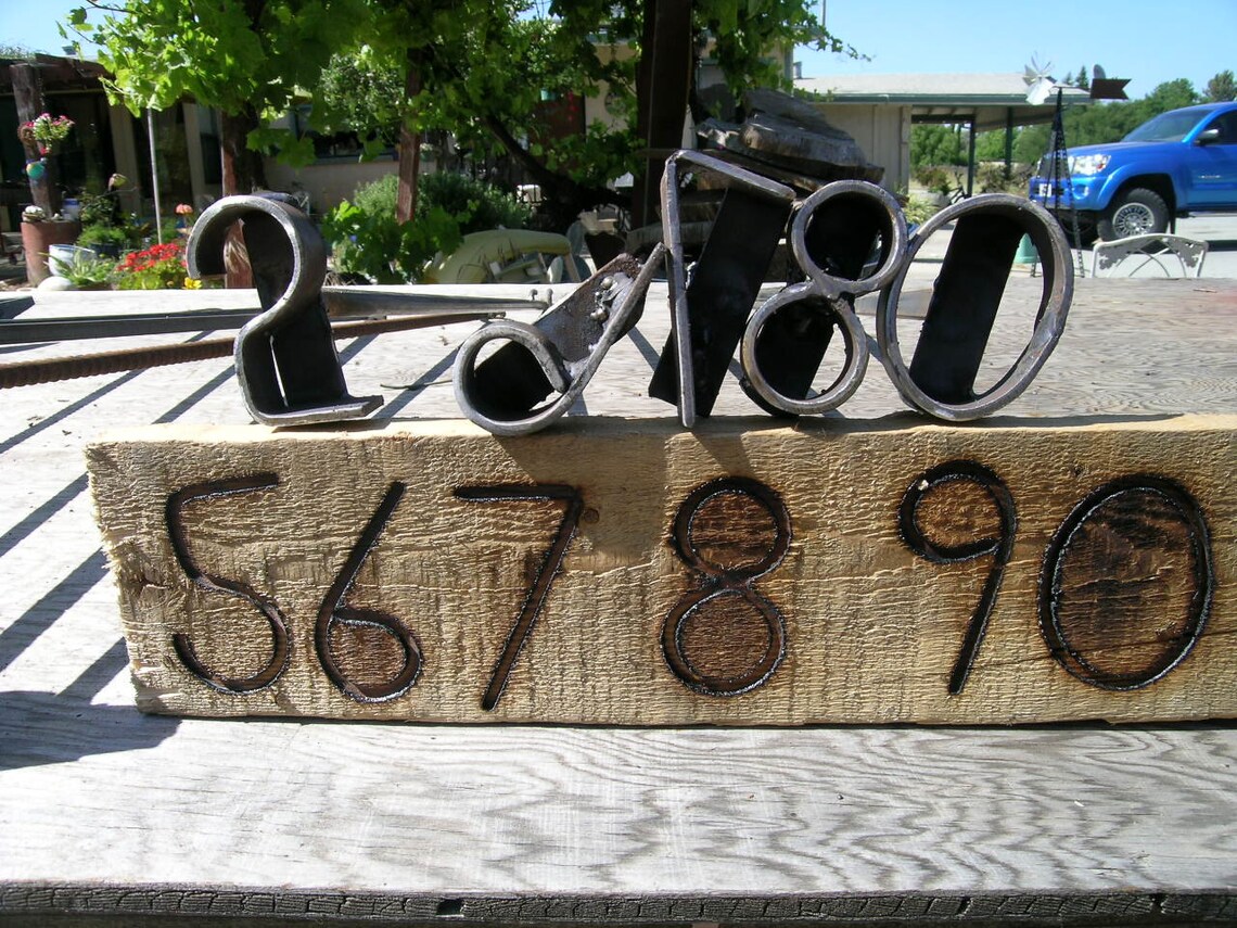 Custom Made Branding Iron Number Sets 0 to 9 and 1 to 5 Tall Mild Steel