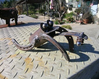 Horseshoe frog recycled shoes made to order