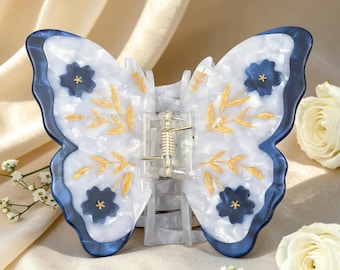 Butterfly Acrylic Hair Claw Clip, Beautiful Y2K Elegant Unique Hair Clip | Wedding Bridal Hair Pins Accessories