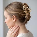 Knot Minimalist Hair Claw Clip, Y2K Large Sturdy Metal Hair Clip for Women, Korean Modern Hair Pins - Fashion Hair Accessories, Gift for Her product logo
