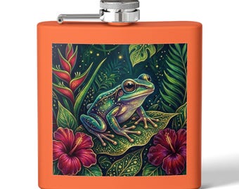 Coqui Nocturne Edelstahl Flachmann 6oz