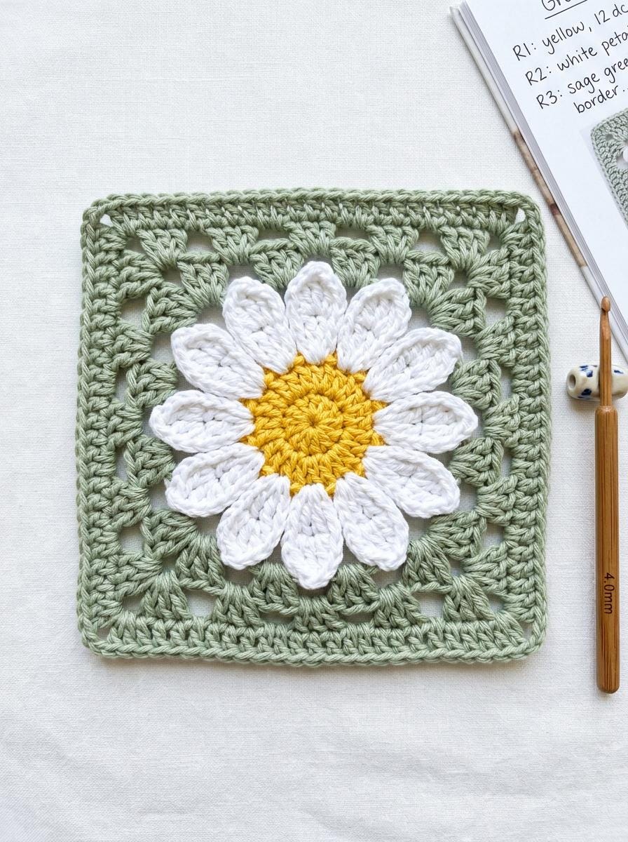 Daisy Coaster Granny Square