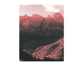 Southwest Landschaft Metall Kunstdruck, Wüste Berg Schild