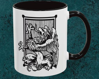 Griffin Ink Zeichnung Tasse | Fabelwesen Fantasy Kunst Kaffeetasse