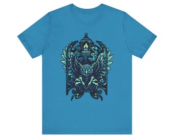 Jugendstil Eule T-Shirt, Dark Academia Vogel Liebhaber Geschenk