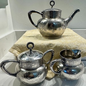Quadruple Plate Silver Tea Set - Etsy