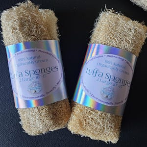 Luffa Organic Sponge LARGE ~ NATURAL BIODEGRADABLE Luffa aegyptiaca Sponge Gourd