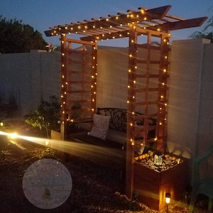 Garden Arbor Plans DIY - Tutorial PDF Beginner/Easy In Depth Instructions Color Guide Build Your Own Arbor For Seating Garden Walk Through