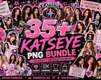 KATSEYE PNG Bundle 35+ Designs | K-Pop Sublimation, Cricut (Digital Download)