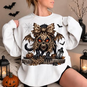 Black Cat Ghost PNG, Leopard Bow Halloween Kitty Coquette Sublimation Digital Download, Cute Spooky Cat, Trendy Fall Design