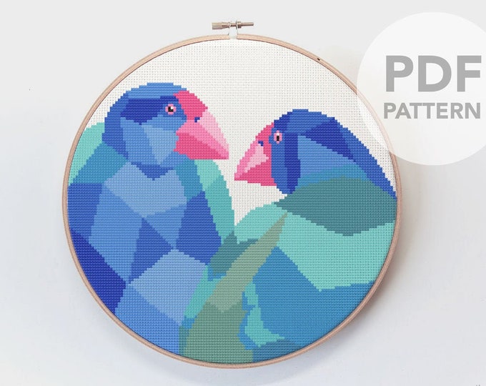 Takahe cross stitch pdf, New Zealand cross stitch art, Wildlife cross stitch, Kiwiana cross stitch, Easy cross stitch, Kiwi embroidery, Bird