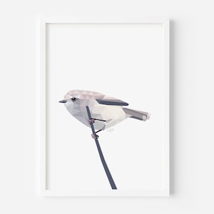 Impresión de Reinita Gris / Arte de Nueva Zelanda / Aves de Nueva Zelanda / Arte mural de kiwi / Tarjetas de Nueva Zelanda / Impresión de kiwi / Aves de Nueva Zelanda / Arte de aves