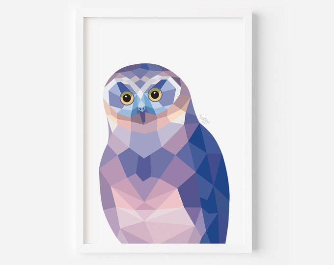 Ruru Print - New Zealand Owl - Morepork Art - Ruru Painting - Owl Illustration - Owl Art - New Zealand Native Birds - New Zealand Art | Art