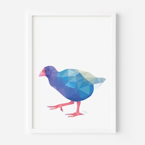 Impresión Takahe / Takahe / Ilustración / Cartel de Takahe / Arte Takahe / Arte Kiwi / Aves de Nueva Zelanda / Regalo de Nueva Zelanda / Arte casero de Nueva Zelanda