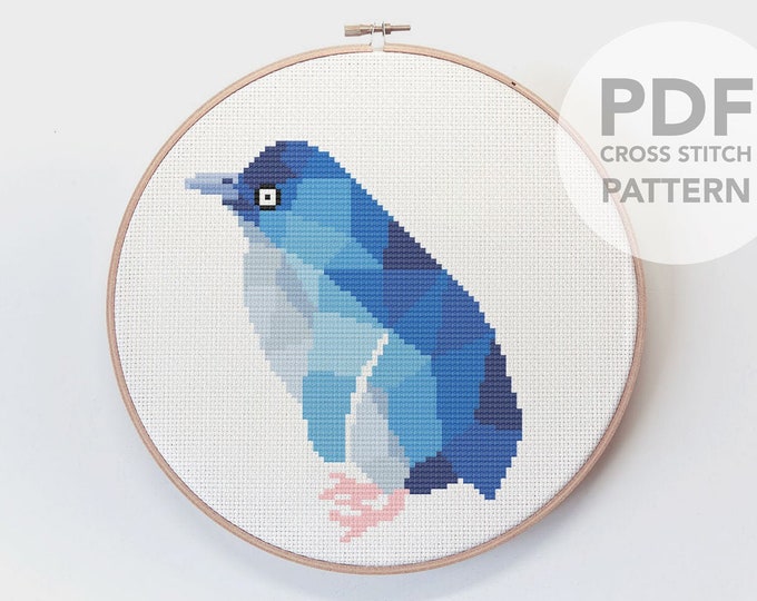 Penguin cross stitch pattern, Little penguin art, New Zealand cross stitch, New Zealand embroidery, Kiwi cross stitch, New Zealand art, Kiwi